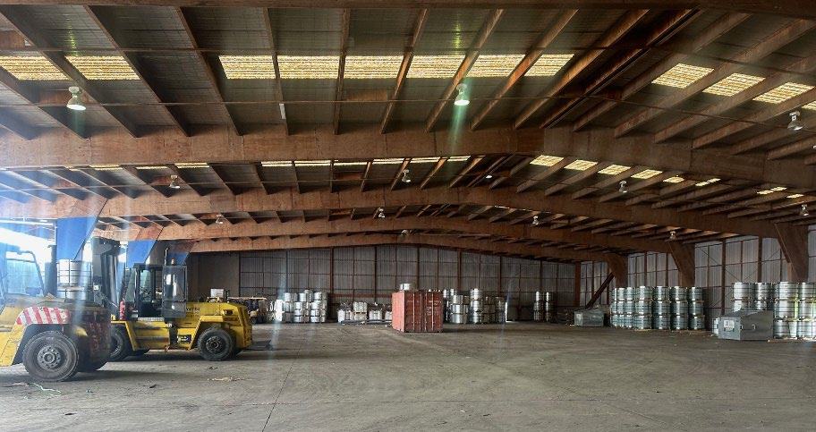 Drum and steel storage at BCQ warehouse