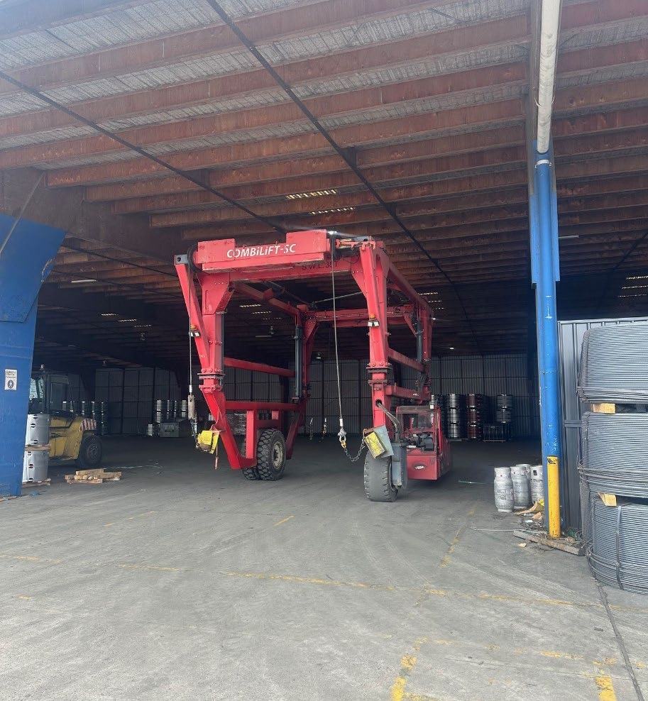 Handling equipment inside the BCQ warehouse