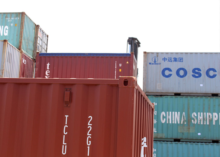 Container yard at BCQ's Minto facility