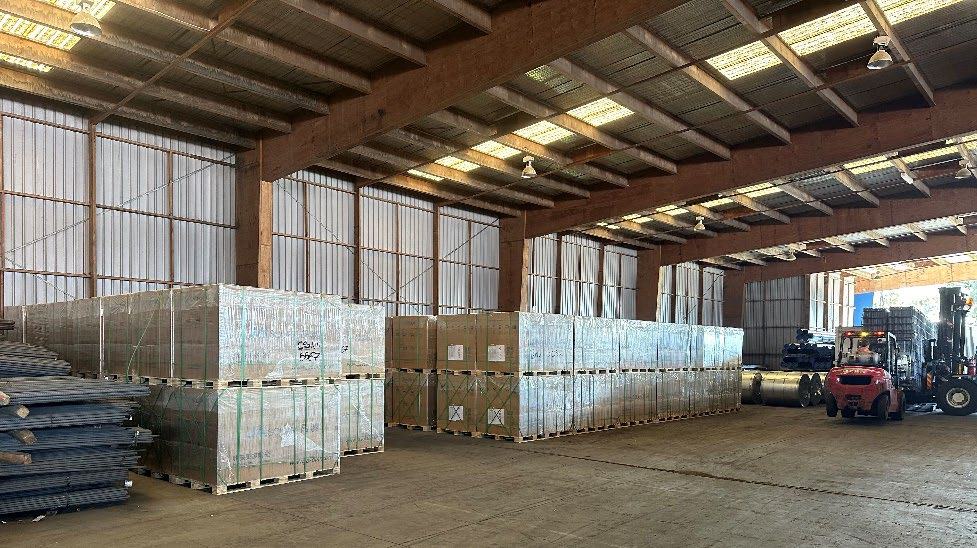 Warehouse storage aisle with racking